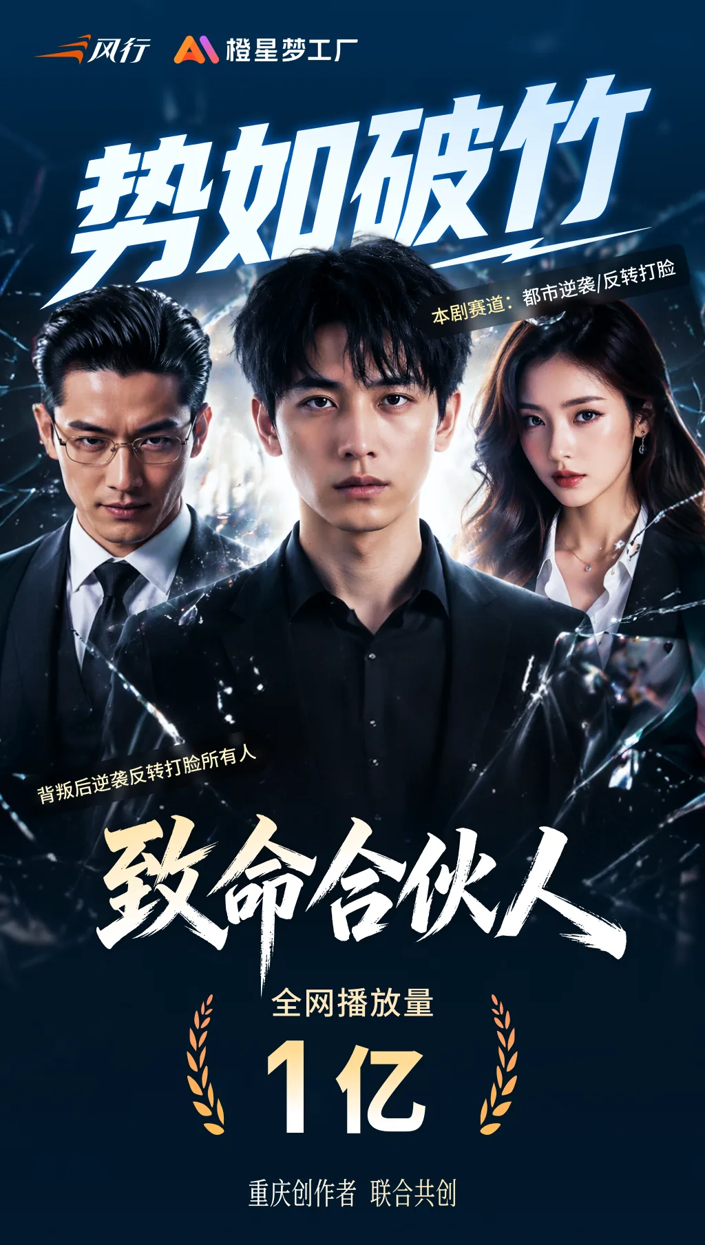 风行出品的AI漫剧《致命合伙人》全网播放量1亿