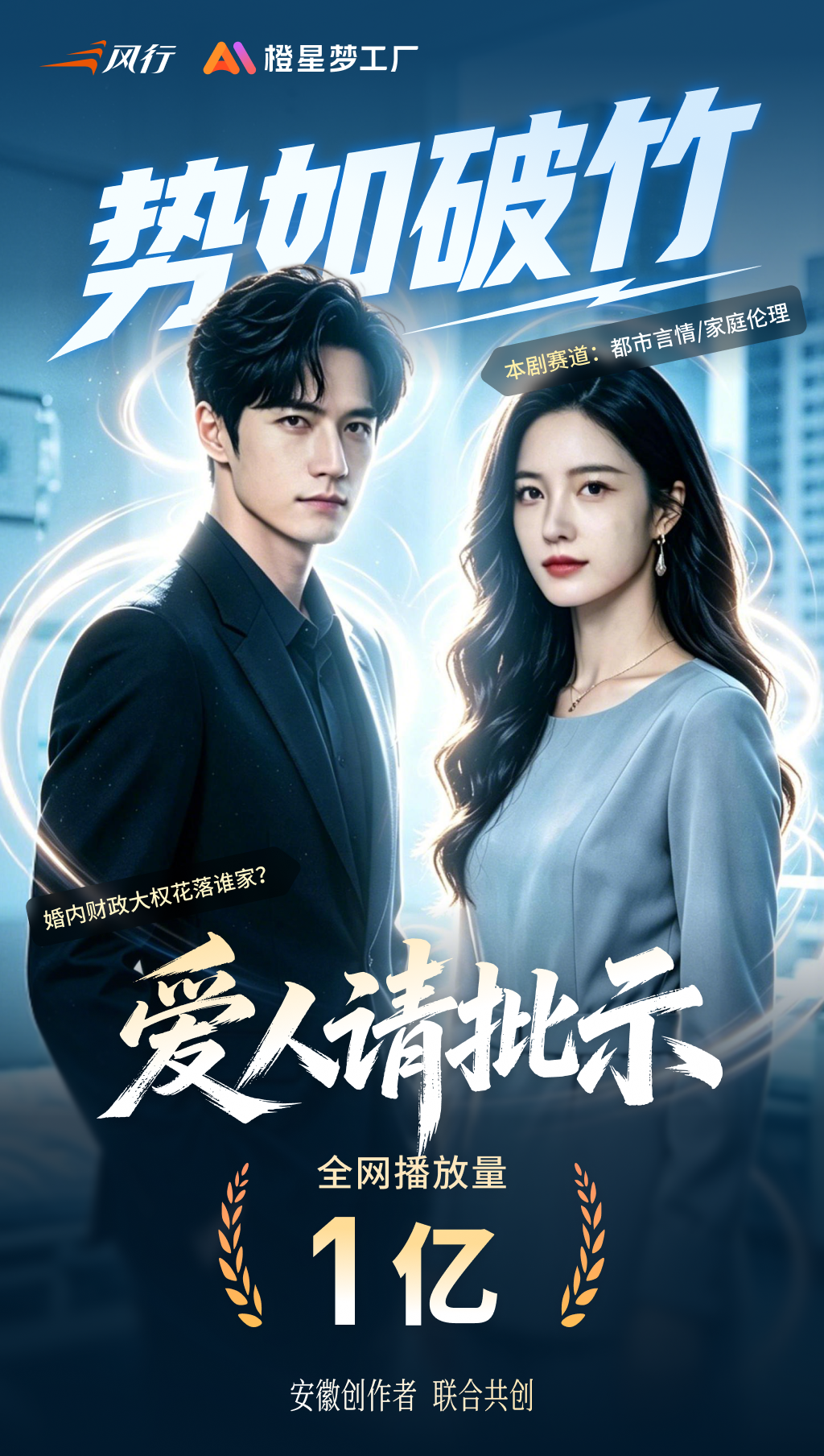 风行出品的AI漫剧《爱人请批示》全网播放量1亿