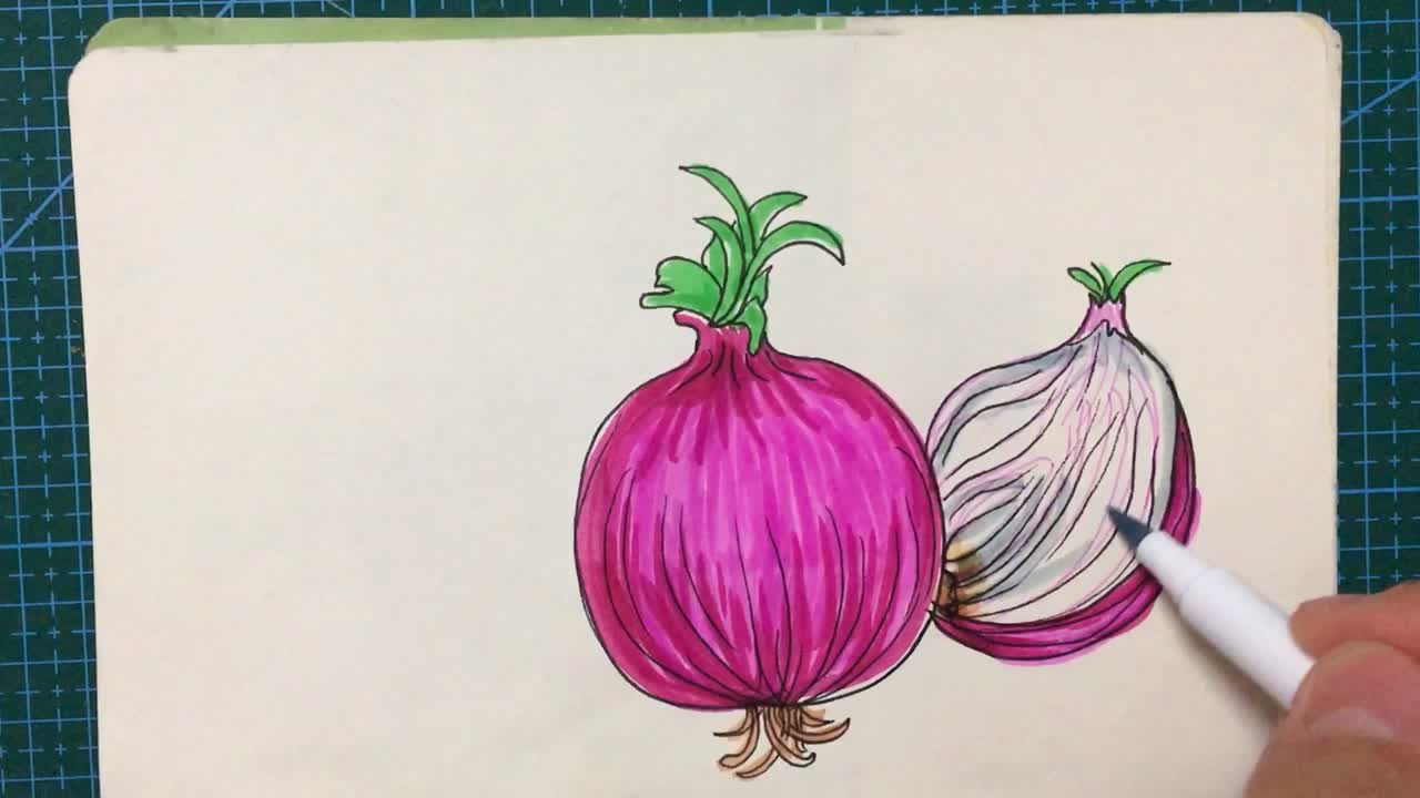 简笔画洋葱的画法,记得收藏哦