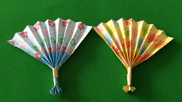 怎么折纸小纸扇,可爱扇子的折法,diy手工制作