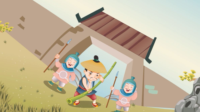 074 励志的寓言故事 截竿进城