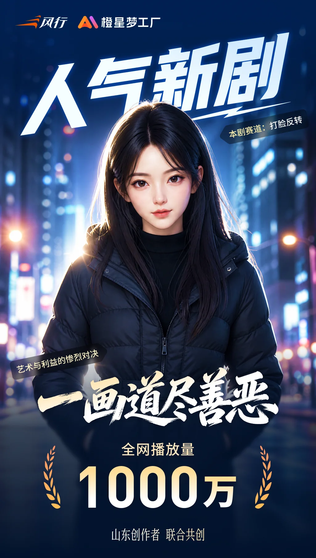 风行出品的AI漫剧《一画道尽善恶》全网播放量1000万